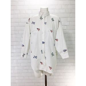 Vintage 80s Diane Von Furstenberg Butterfly Shirt